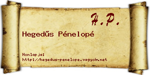 Hegedűs Pénelopé névjegykártya